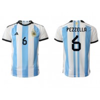 Koszulka piłkarska Argentyna German Pezzella #6 Strój Domowy MŚ 2022 tanio Krótki Rękaw